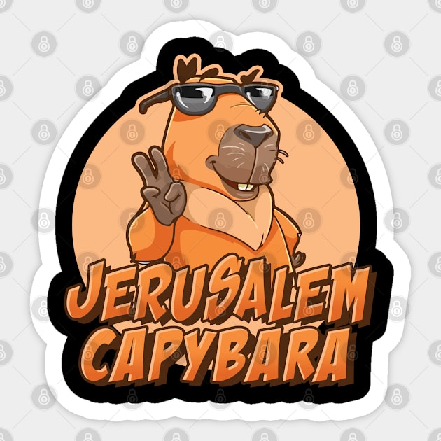 Jerusalem capybara Sticker by NeedsFulfilled